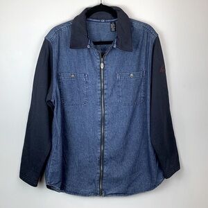 Vintage Gloria Vanderbilt Chambray Full Zip Shirt Jacket